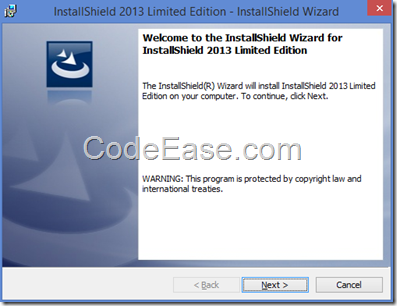 Visual Studio 2013 InstallShield Limited Option herunterladen