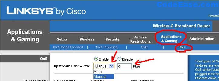 Limit Internet Upload Bandwidth